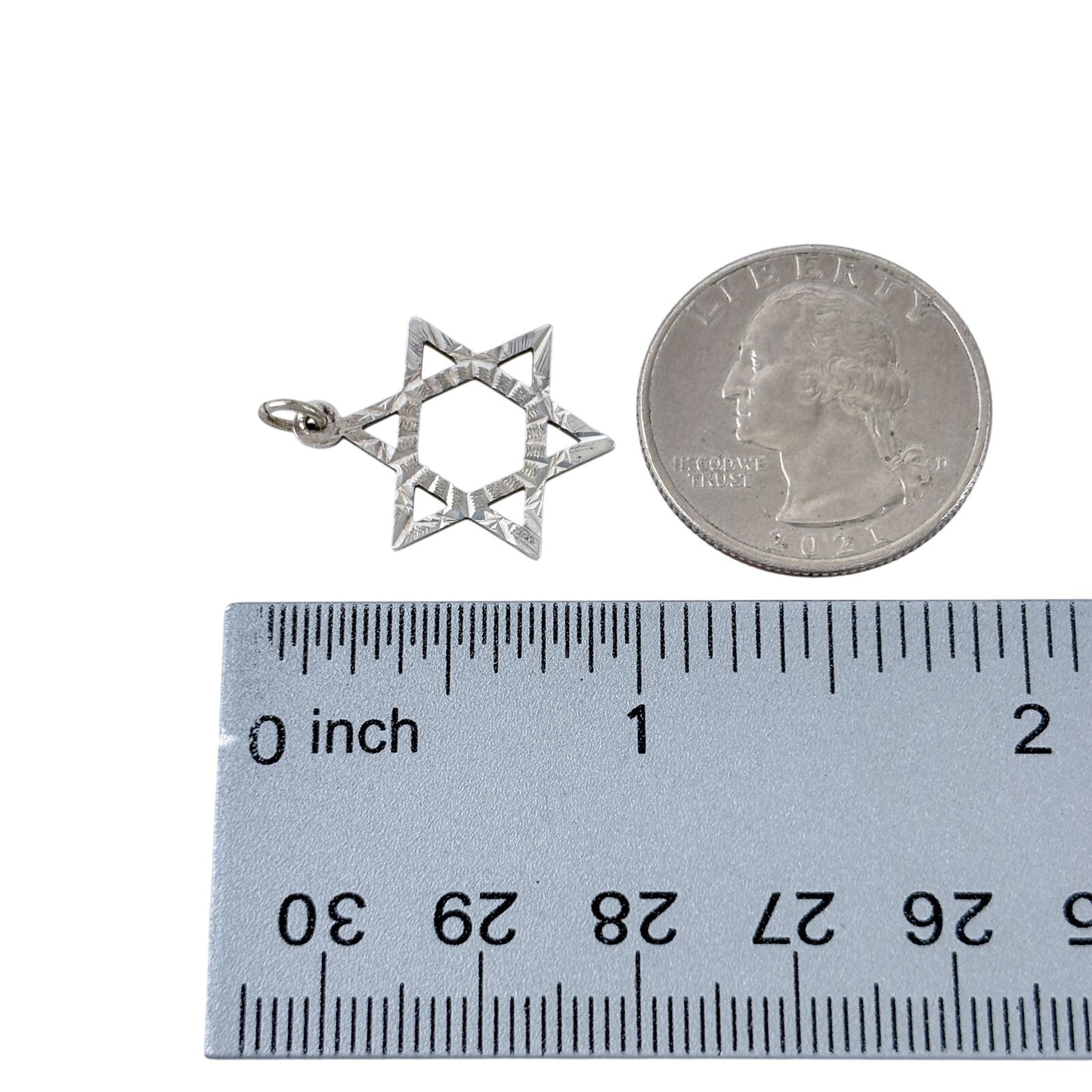 Vintage Sterling Silver 925 Star of David Charm