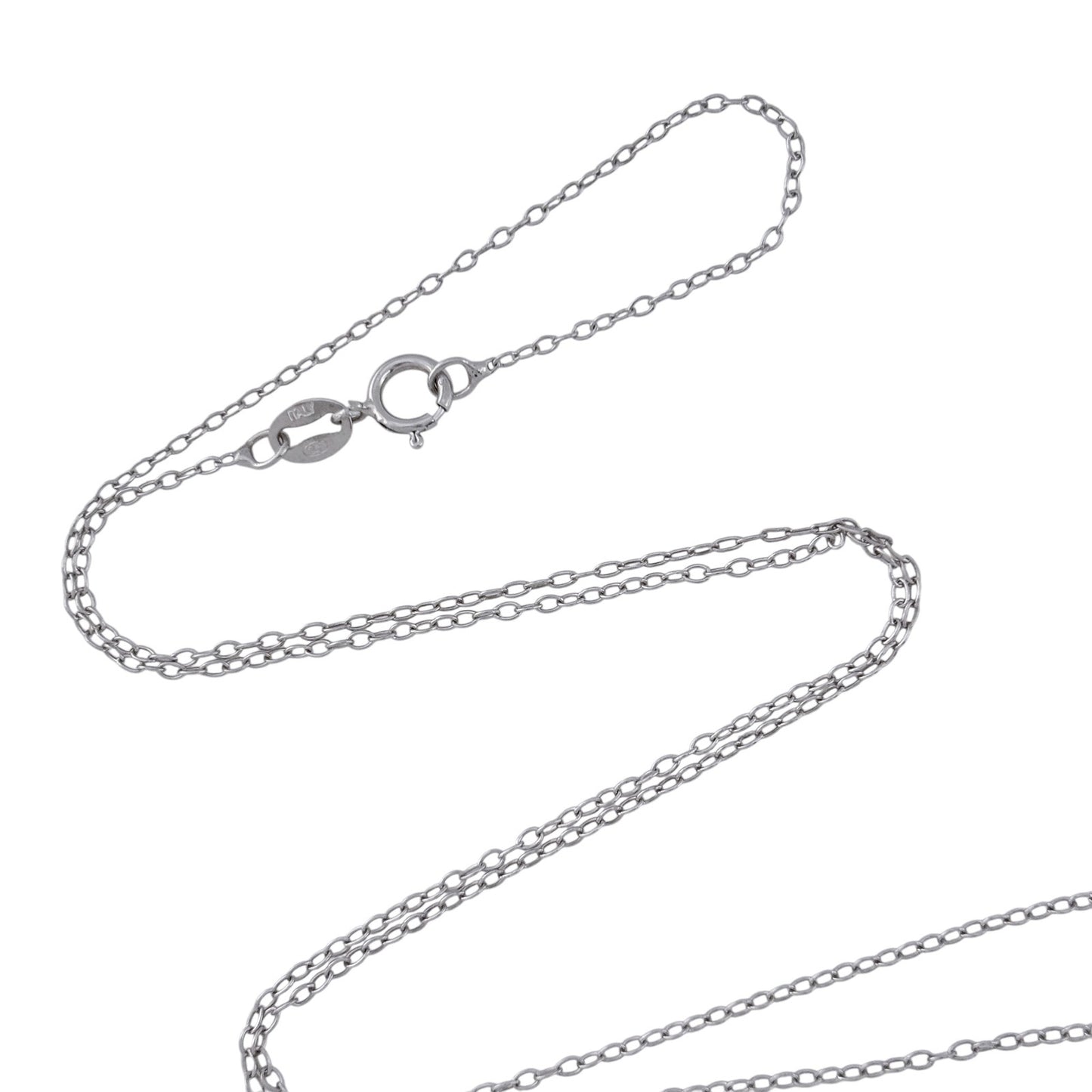 Vintage Italy Sterling Silver 925 Cable Link Chain Necklace 18"