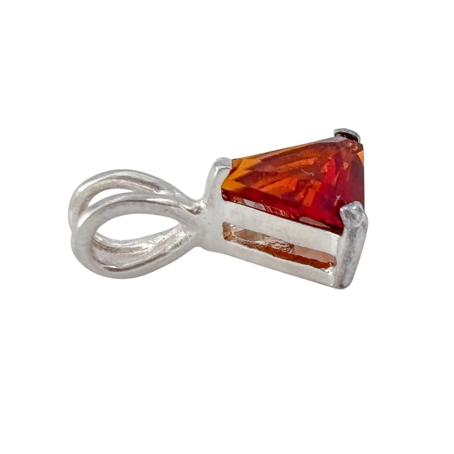 Vintage Sterling Silver 925 Garnet Pendant