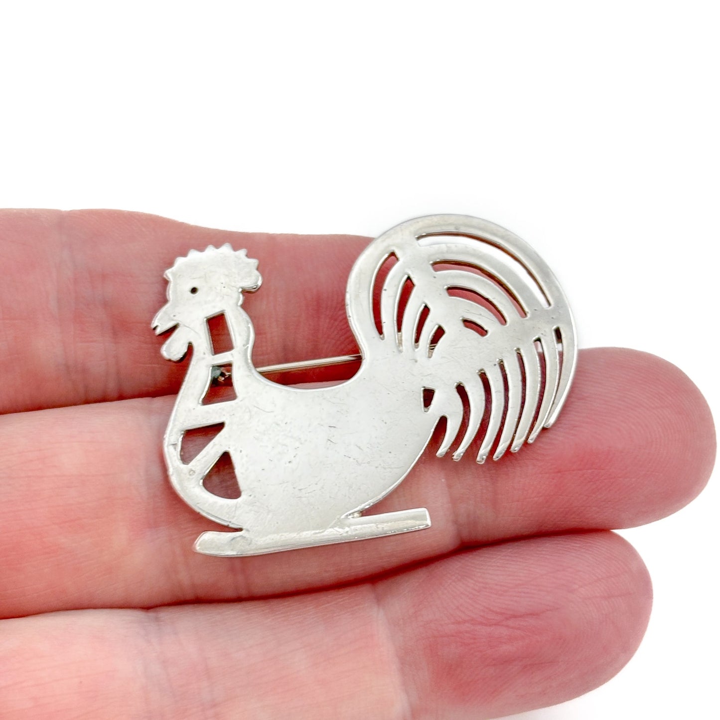 Vintage AARFAC Sterling Silver 925 Rooster Brooch