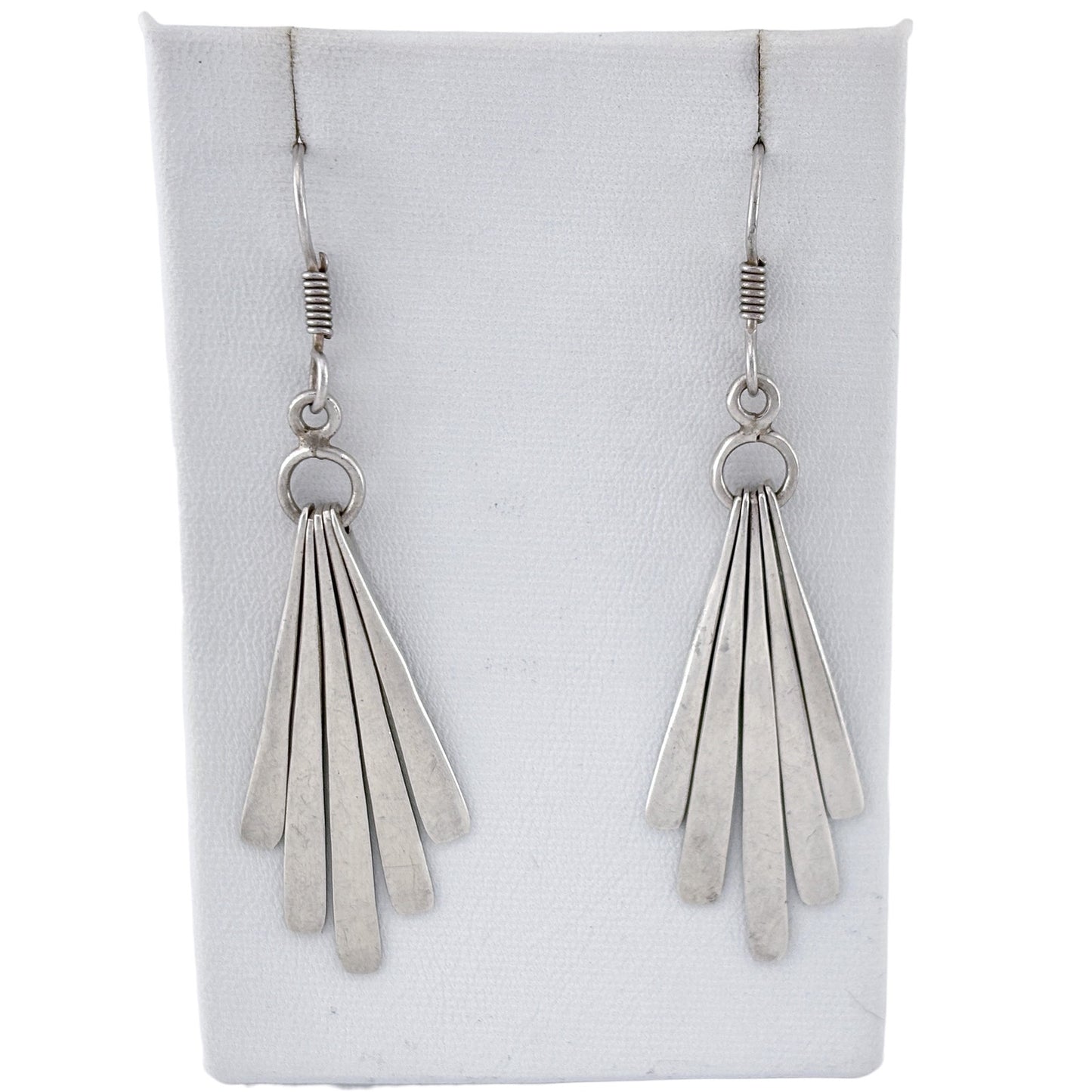 Vintage Sterling Silver 925 Fringe Dangle Earrings