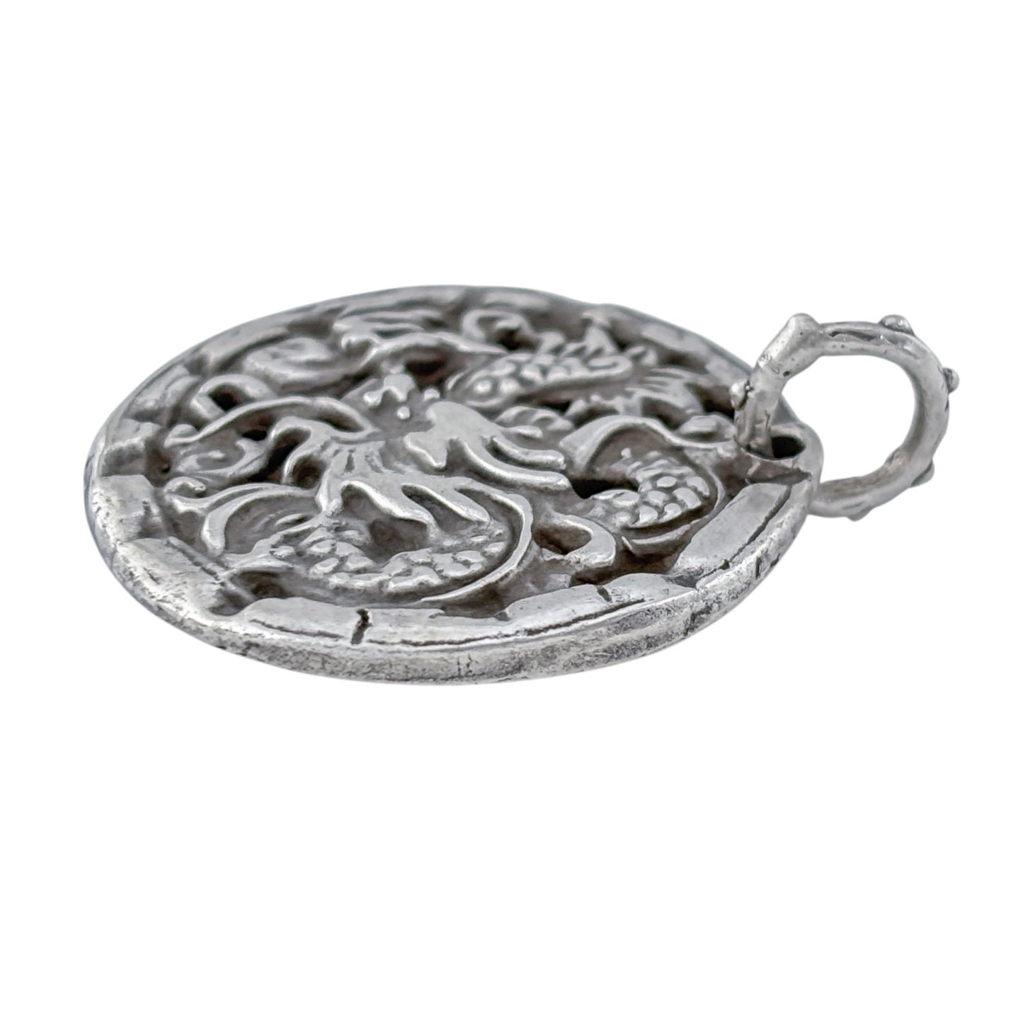 Vintage Sterling Silver 925 Dragon Pendant