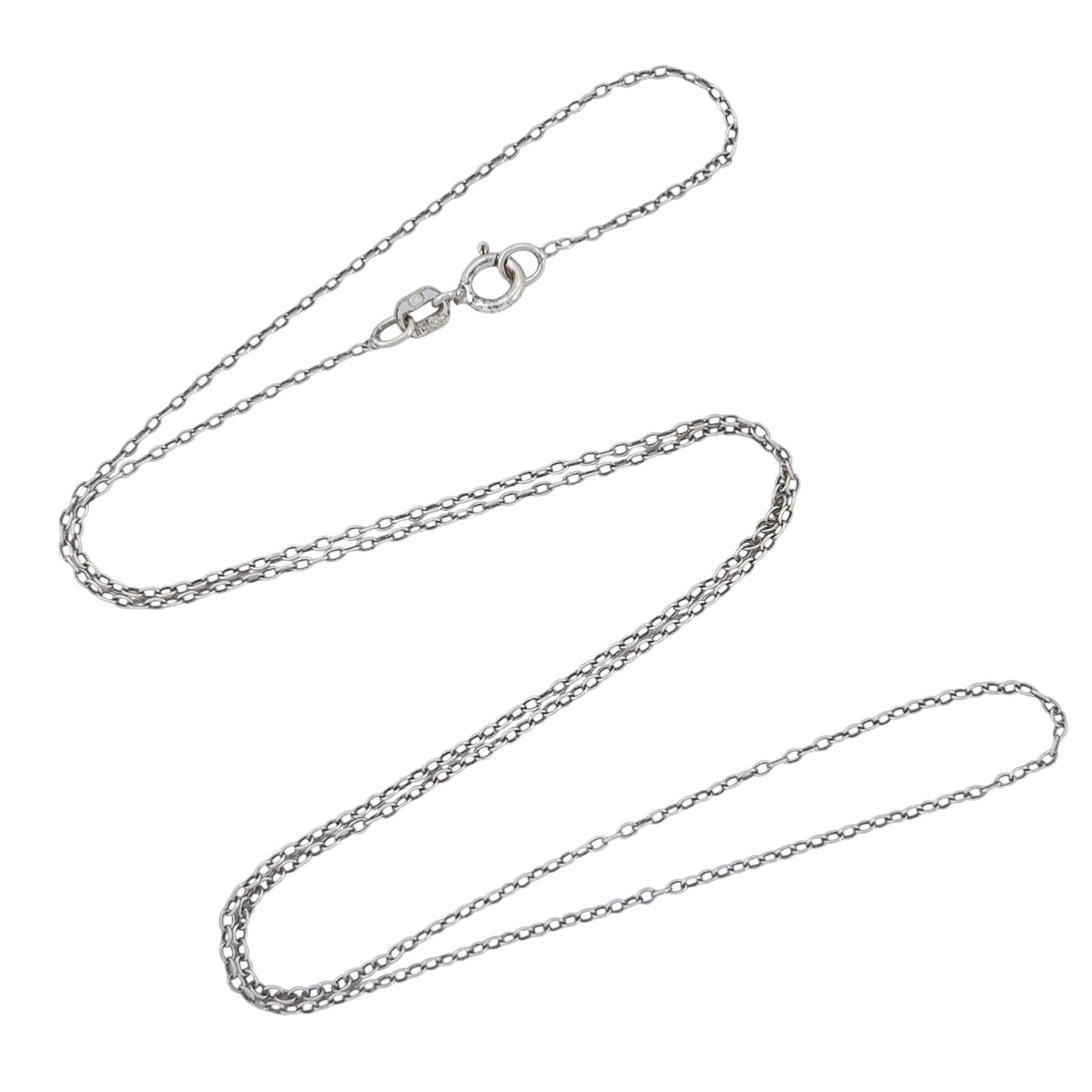 Vintage Italian Sterling Silver 925 Cable Link Chain Necklace 19.5"