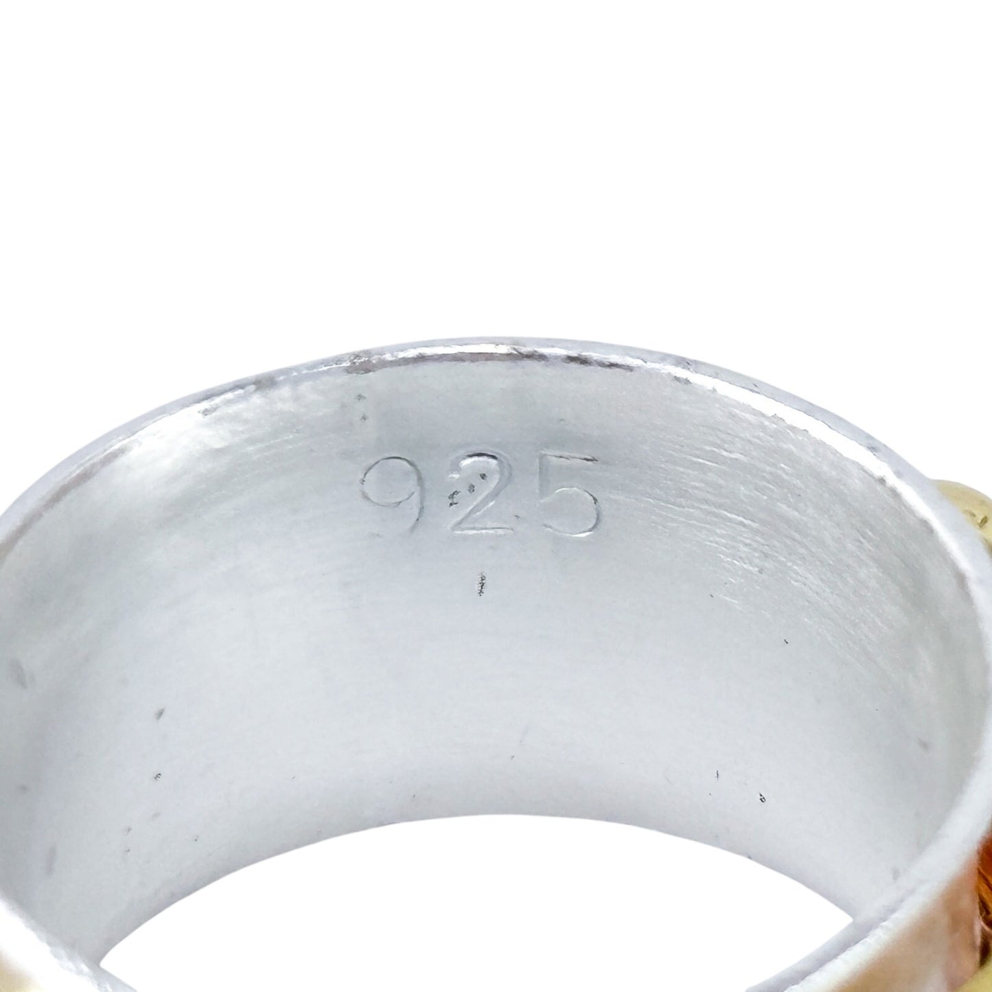 Vintage Sterling Silver 925 Blue Crystal Cubic Zirconia Spinner Ring Size 7