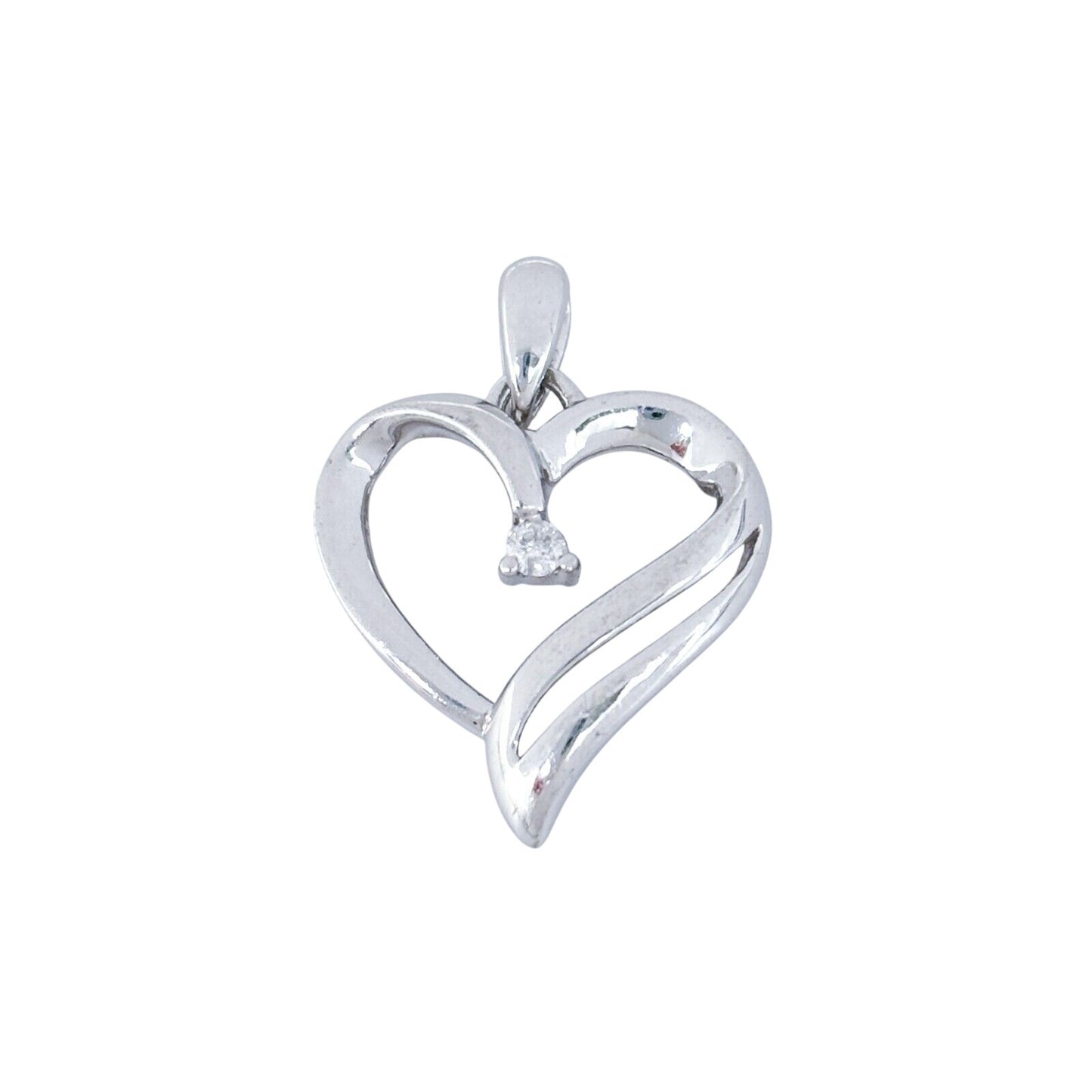 Ross Simons Diamond 0.02ct Heart Pendant | Vintage Sterling Silver 925