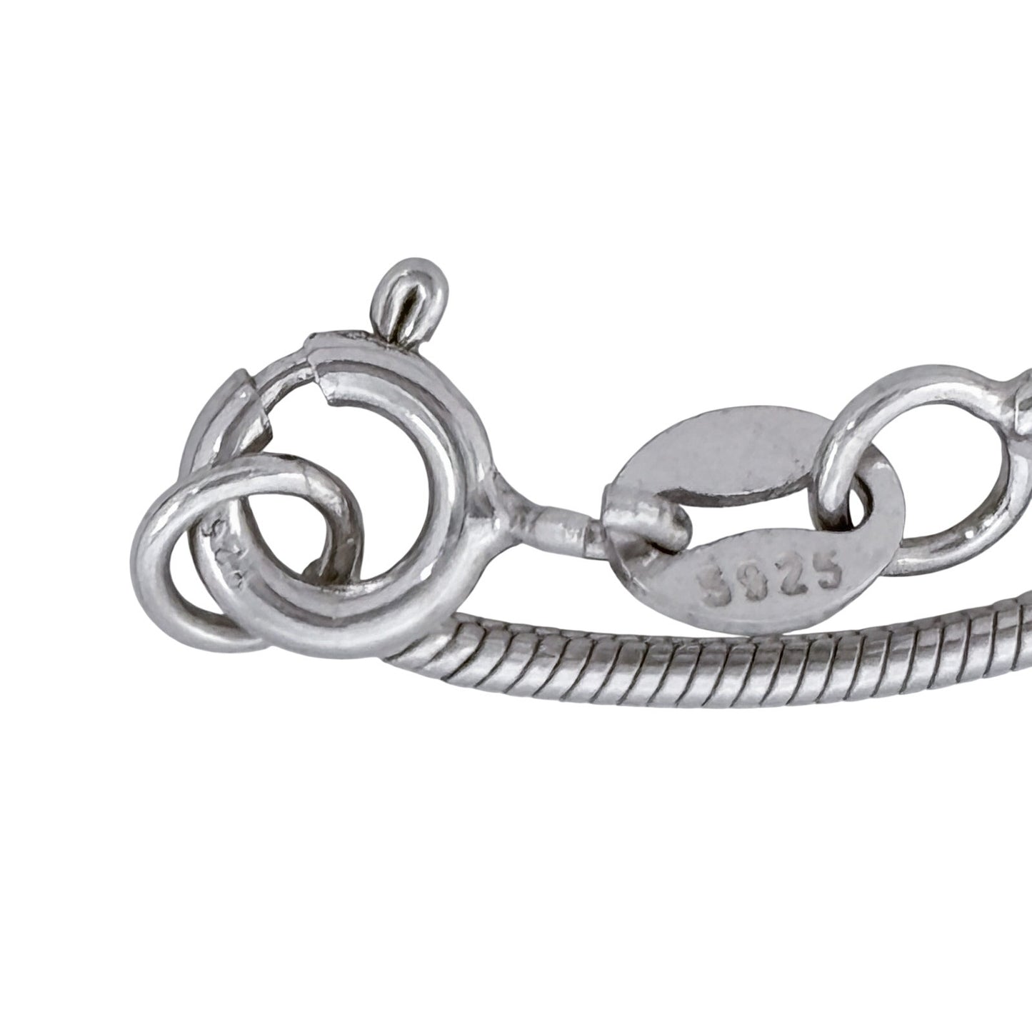 Vintage Sterling Silver 925 Snake Chain Necklace 18"