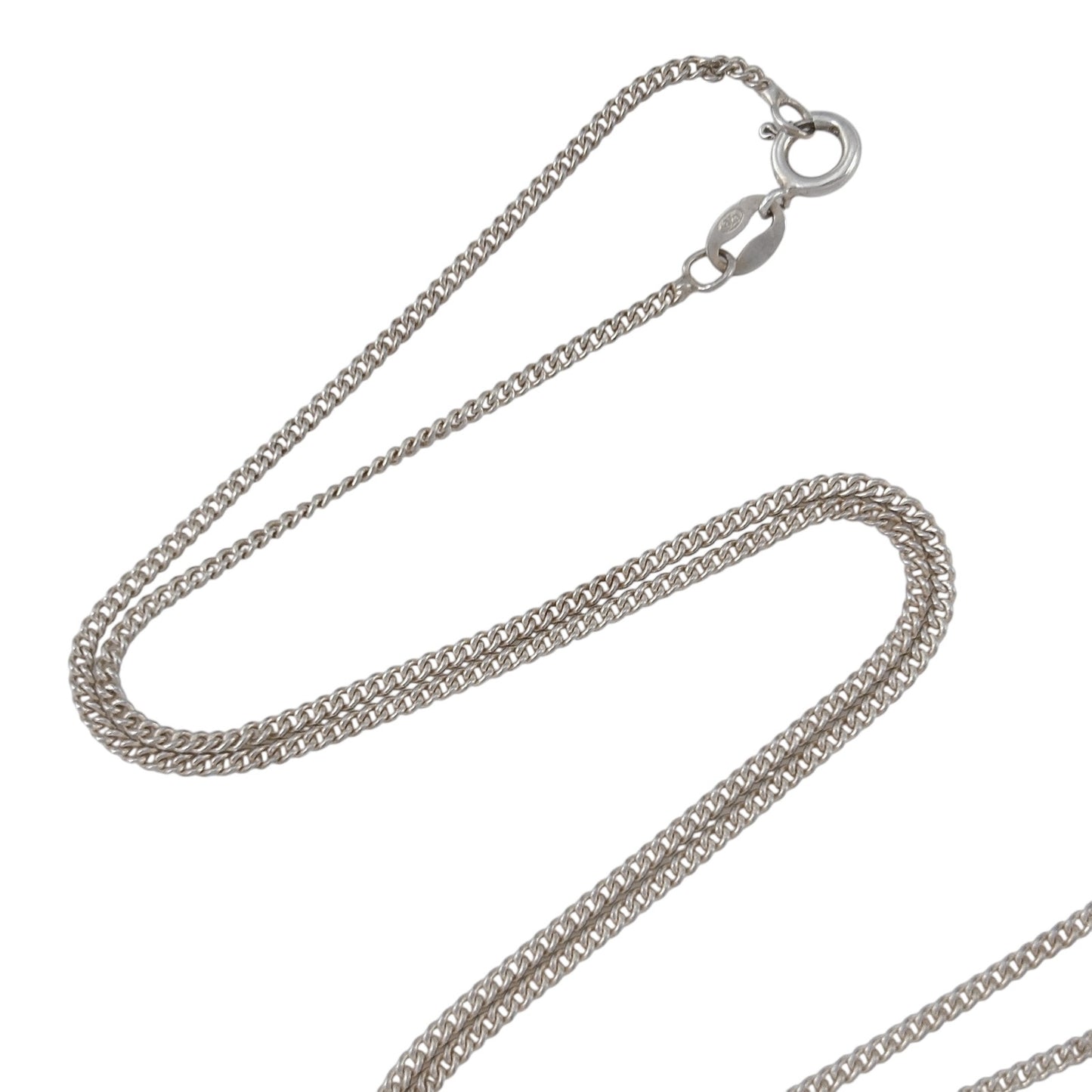 Vintage Sterling Silver 925 Curb Link Chain Necklace 18"