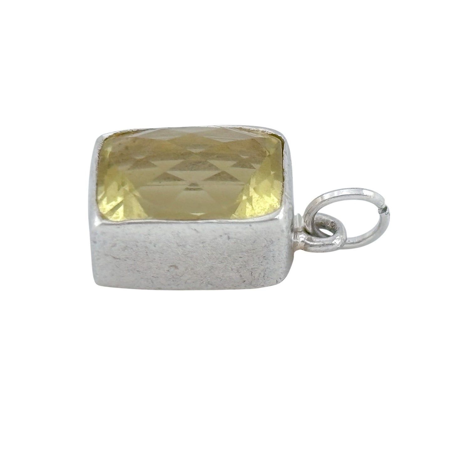 Vintage Sterling Silver 925 Citrine Pendant