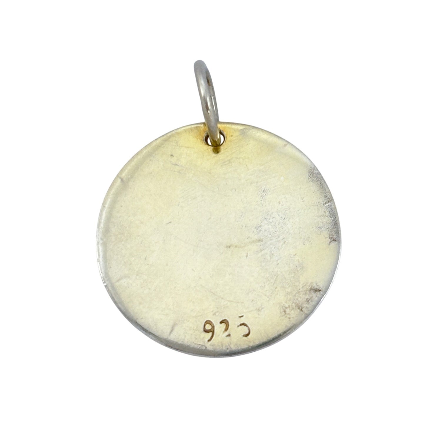 Vintage Sterling Silver 925 Gold-Tone Evil Eye Pendant