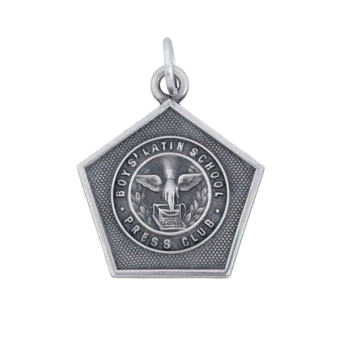 Vintage Sterling Silver 925 Boys Latin School Press Club Pendant