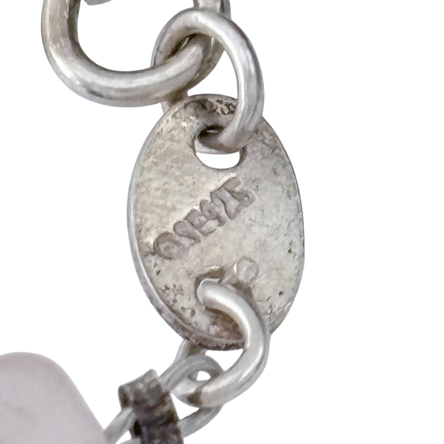 Vintage Sterling Silver 925 Multi-Stone Chip Bracelet 8"