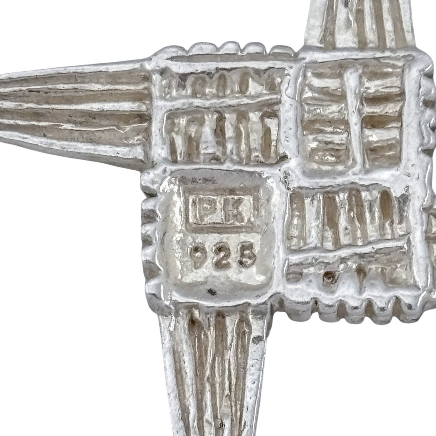 Vintage Sterling Silver 925 Saint Brigid's Cross Pendant