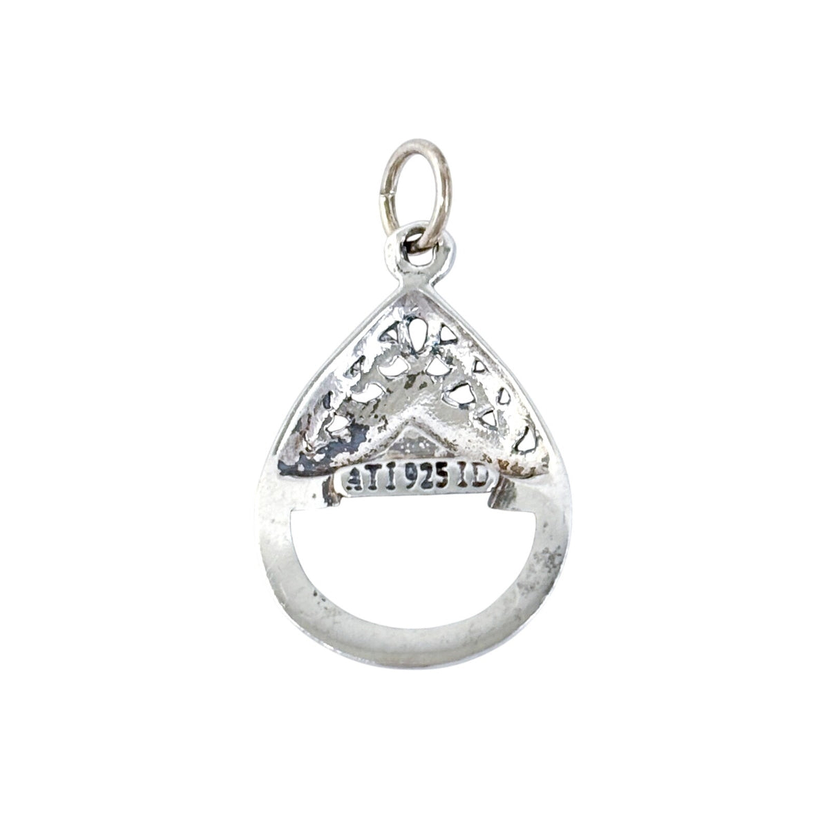 Vintage Sterling Silver 925 Mother of Pearl Teardrop Pendant