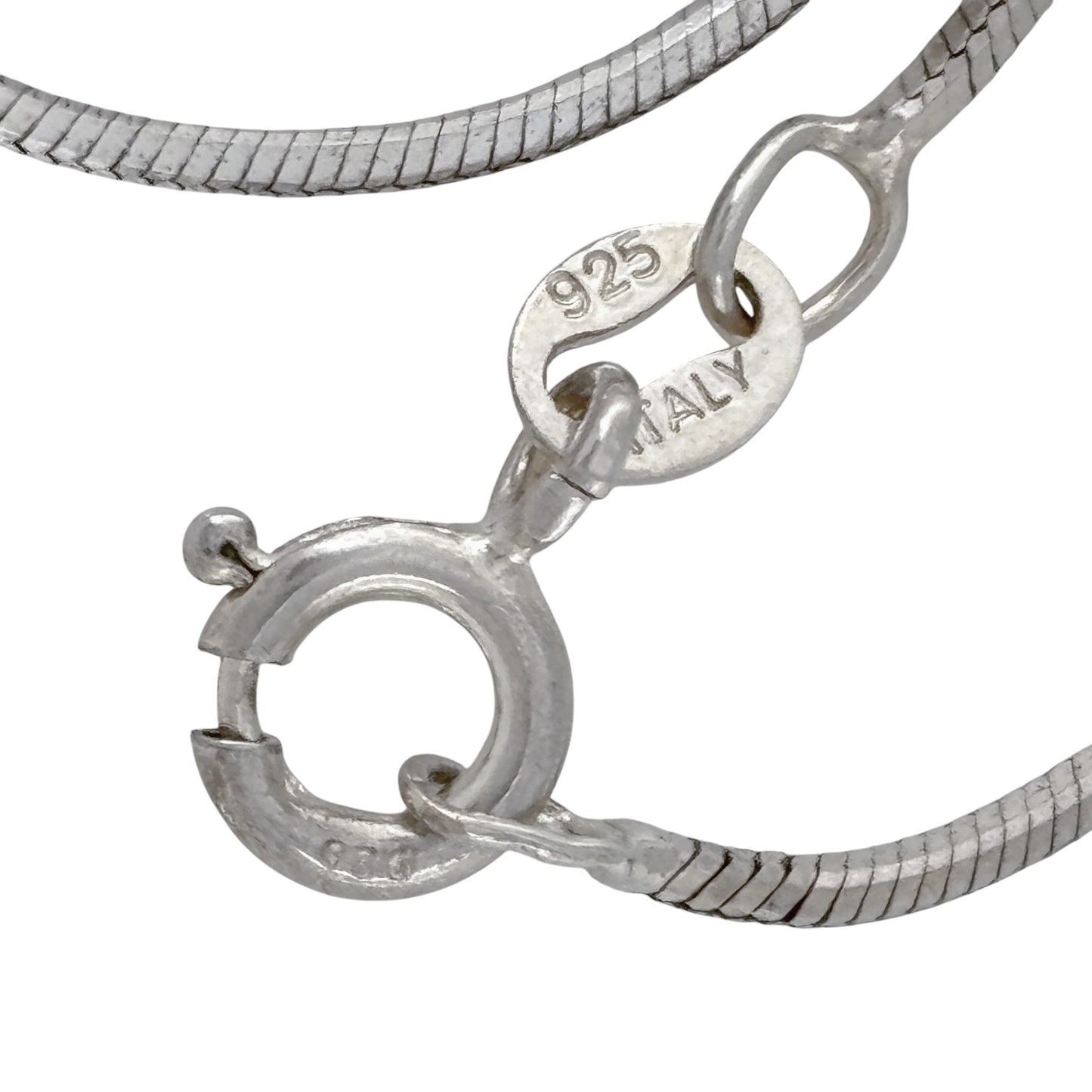Vintage Italian Sterling Silver 925 Snake Chain Necklace 16"