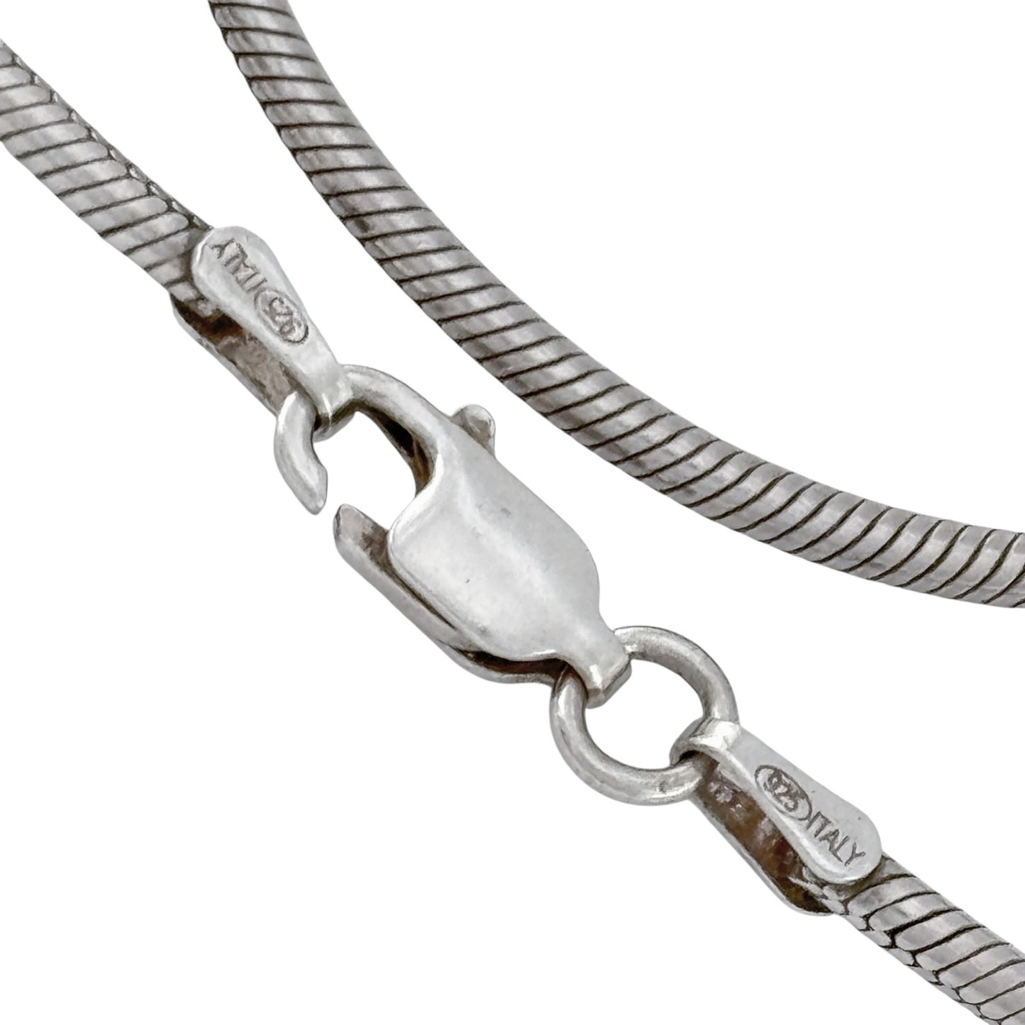 Vintage Italy Sterling Silver 925 Snake Chain Necklace 20"