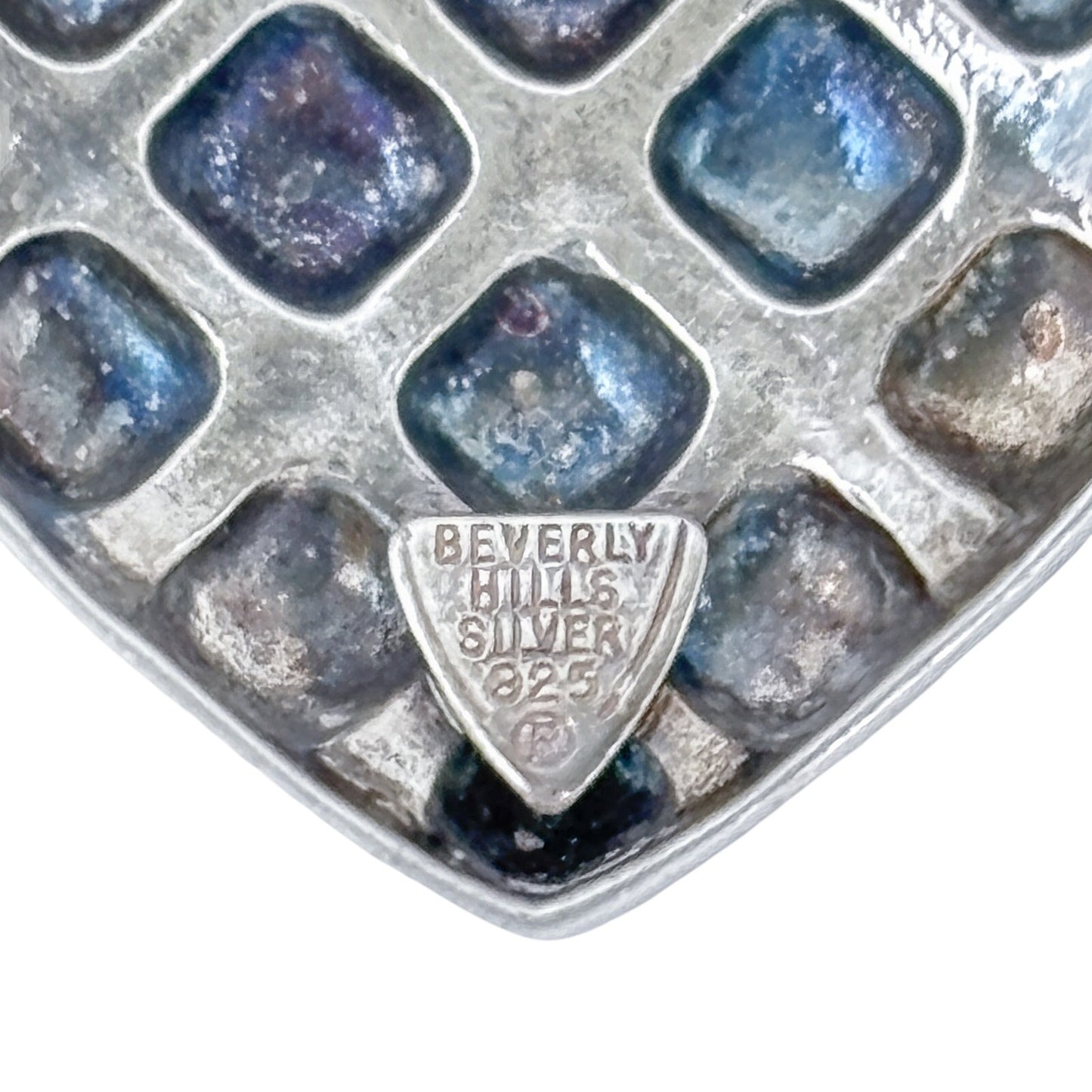 Vintage Sterling Silver 925 Textured Heart Pendant