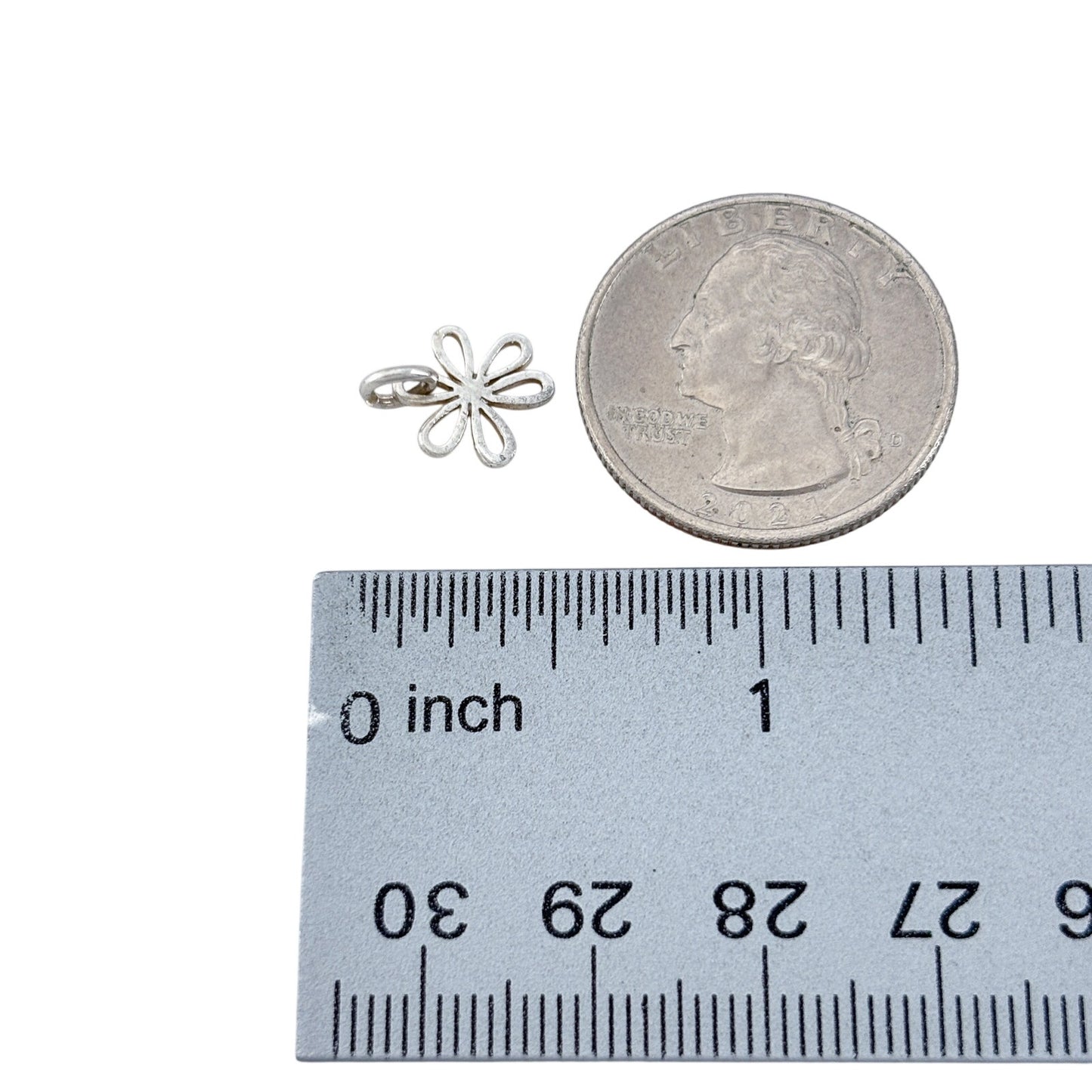Vintage Sterling Silver 925 Dainty Flower Charm