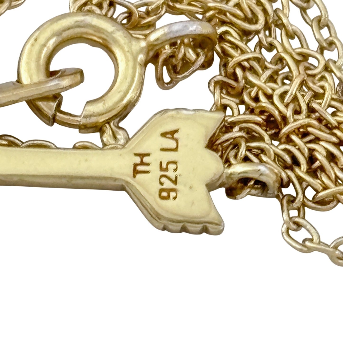 Vintage Gold-Tone Sterling Silver 925 Arrow Pendant Necklace 16"-18"