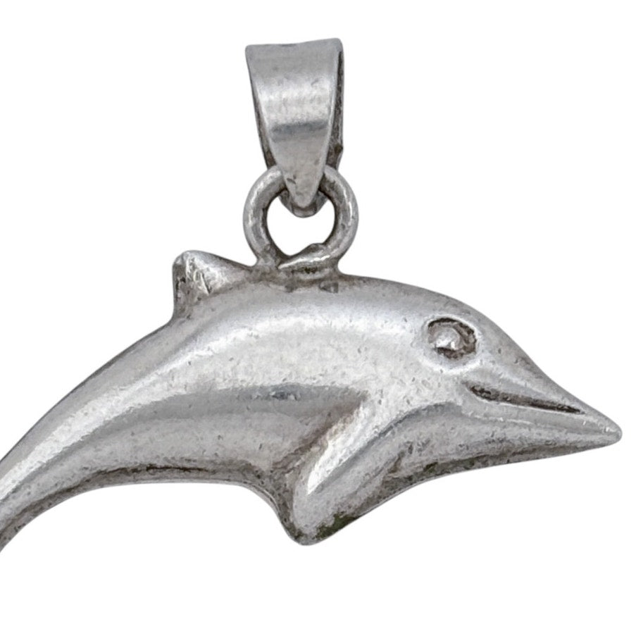 Vintage Sterling Silver 925 Dolphin Pendant