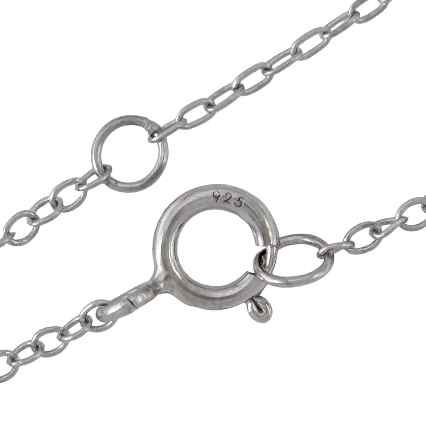 Vintage Sterling Silver 925 Cable Link Chain Necklace 17"-19"