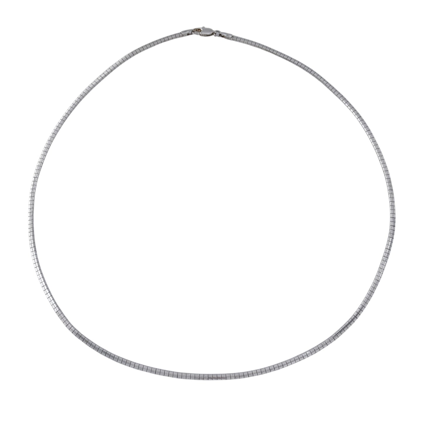 Vintage Sterling Silver 925 Omega Chain Necklace 18"