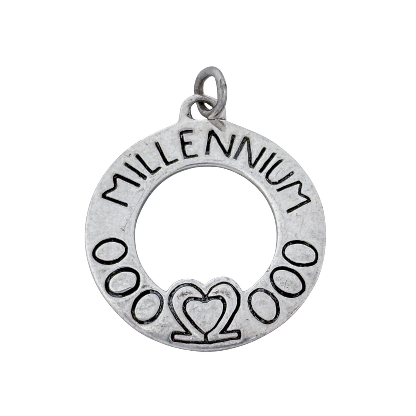 Vintage Sterling Silver 925 Millennium Heart Charm