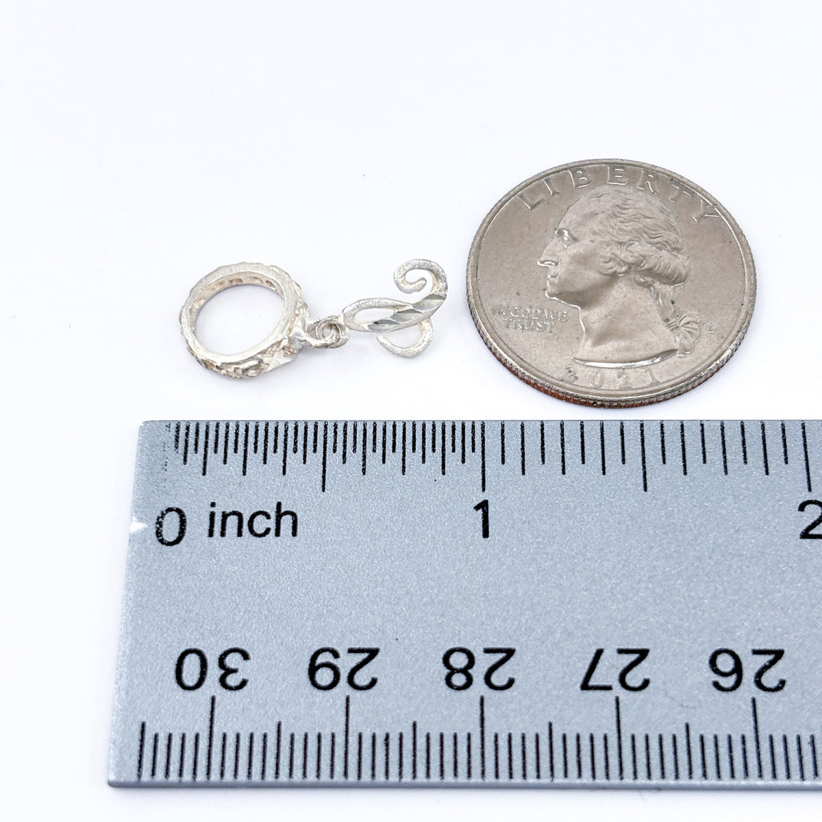 Vintage Sterling Silver 925 Alphabet Letter L Dangle Charm