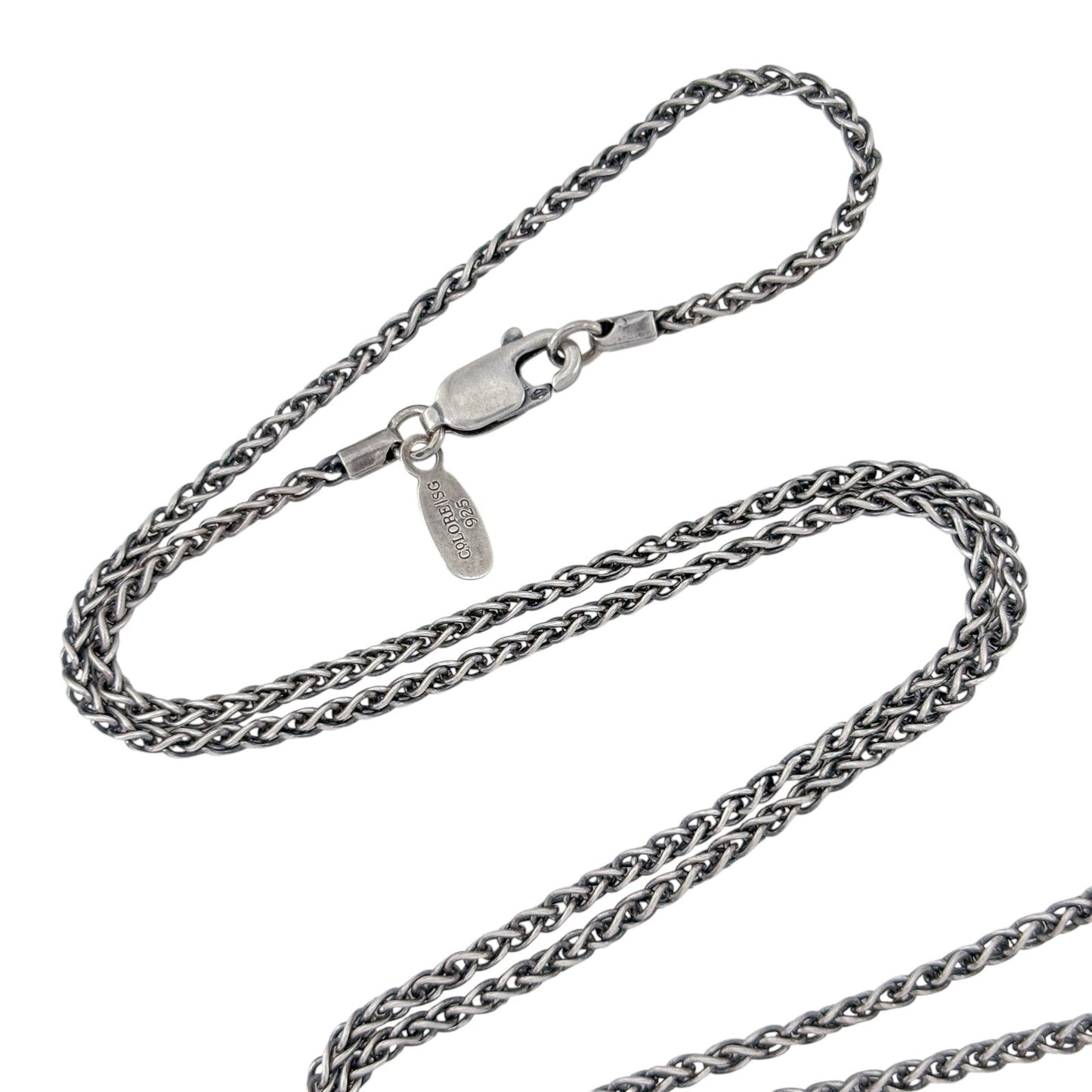 Vintage Sterling Silver 925 Wheat Chain Necklace 18.5"