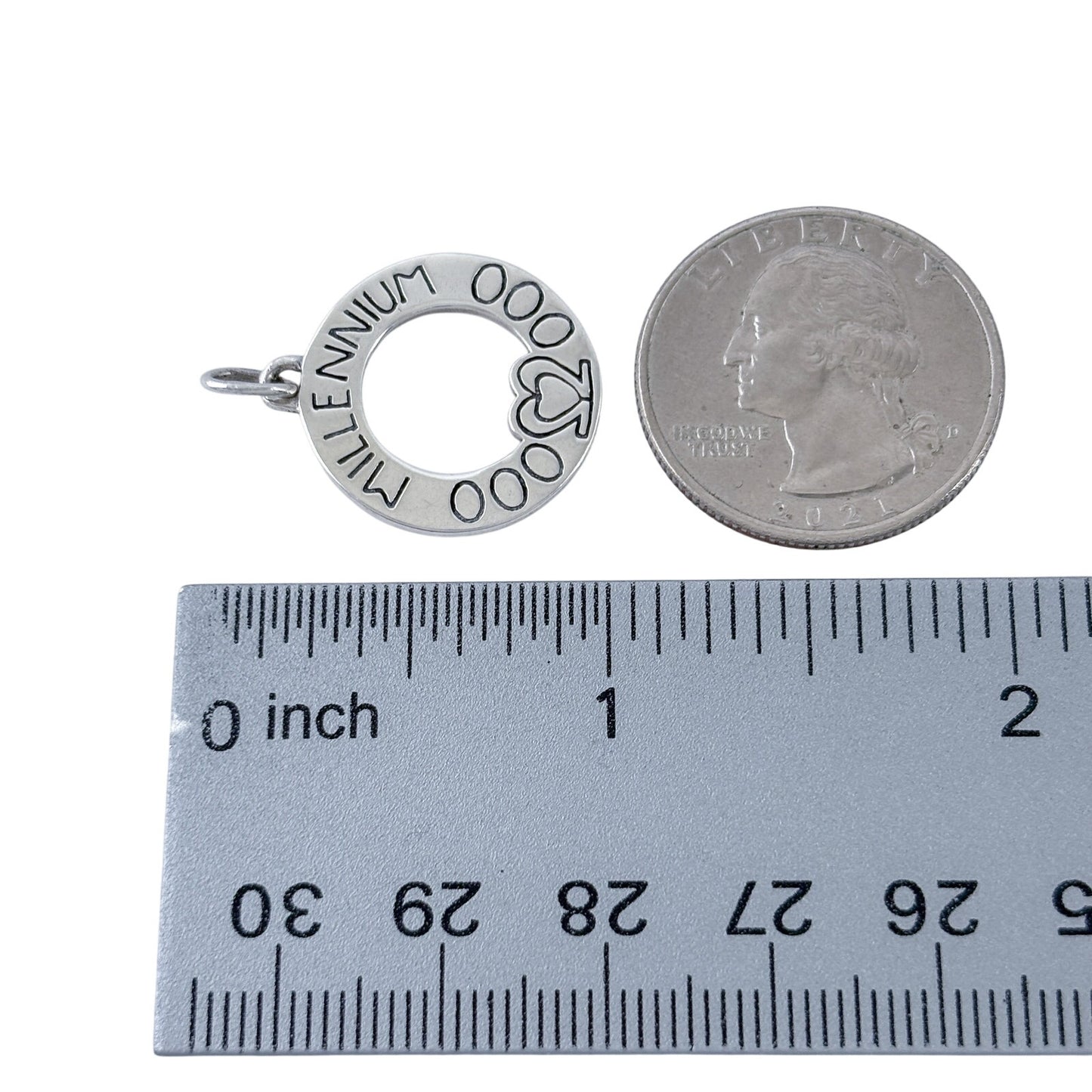 Vintage Sterling Silver 925 Millennium Heart Pendant
