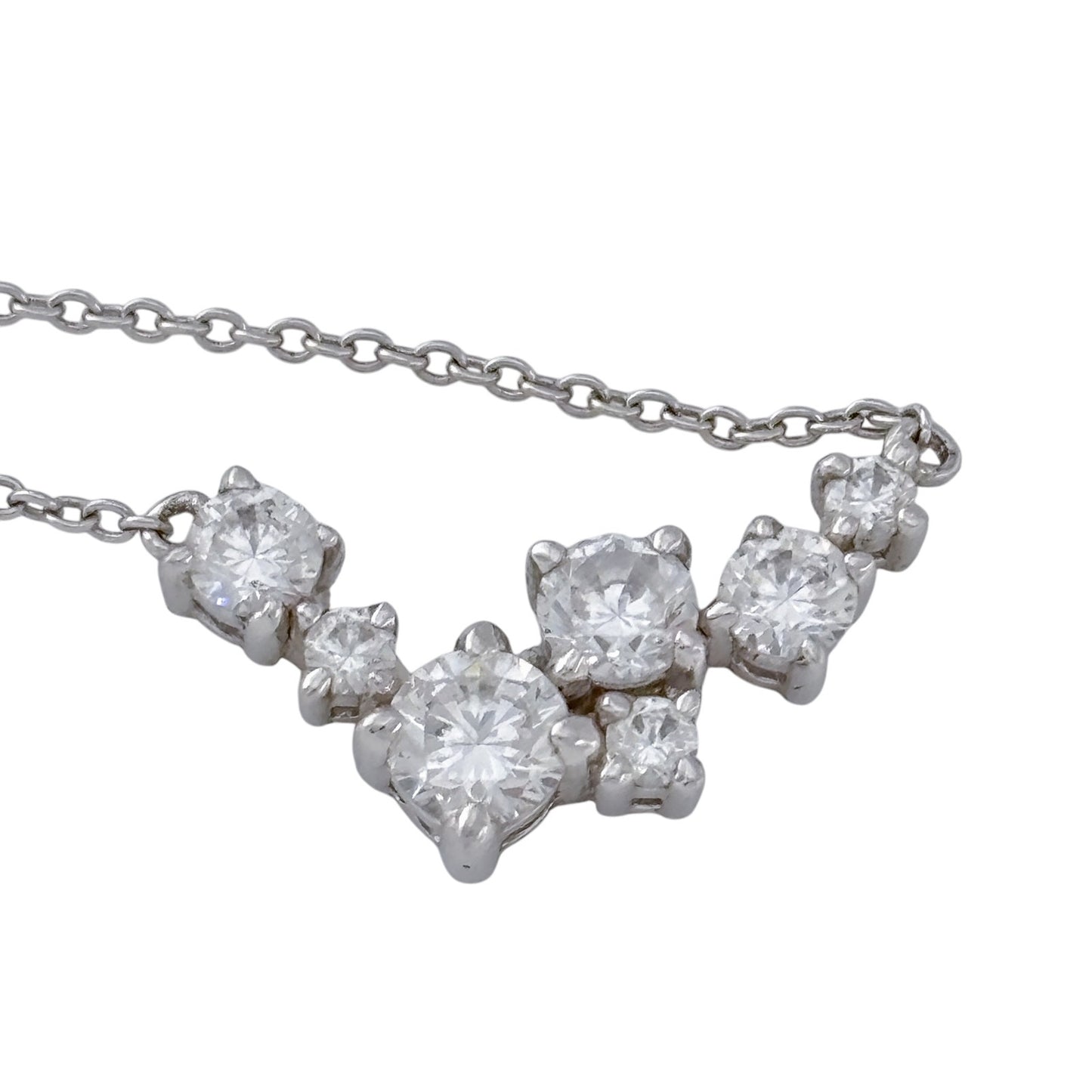 Vintage Sterling Silver 925 Cubic Zirconia Adjustable to 18" Necklace