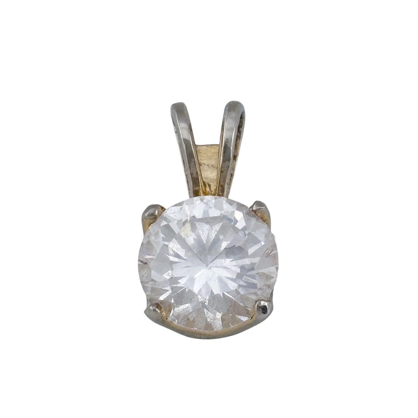 Vintage Sterling Silver 925 Cubic Zirconia Pendant