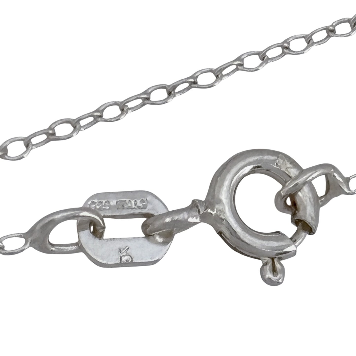 Vintage Italy Sterling Silver 925 Cable Link Chain Necklace 18"