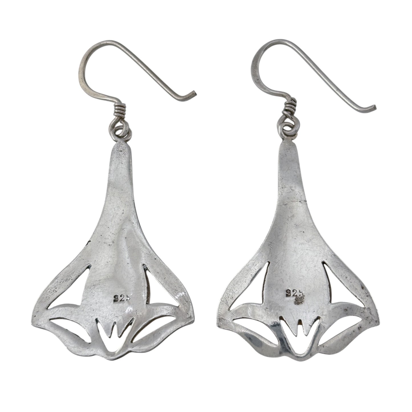 Vintage Sterling Silver 925 Mother of Pearl Dangle Earrings