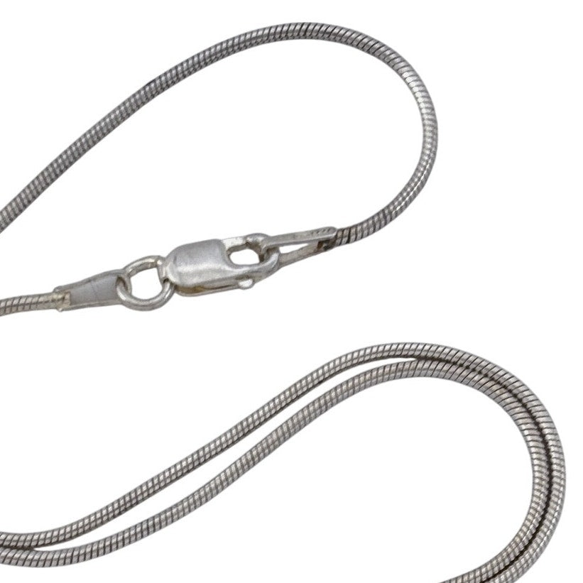 Vintage Italy Sterling Silver 925 Snake Link Chain Necklace 16"