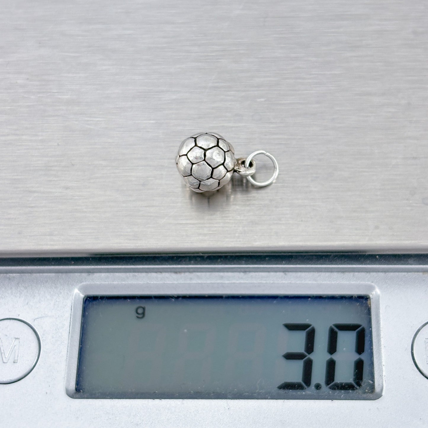 Vintage Sterling Silver 925 Soccer Ball Charm