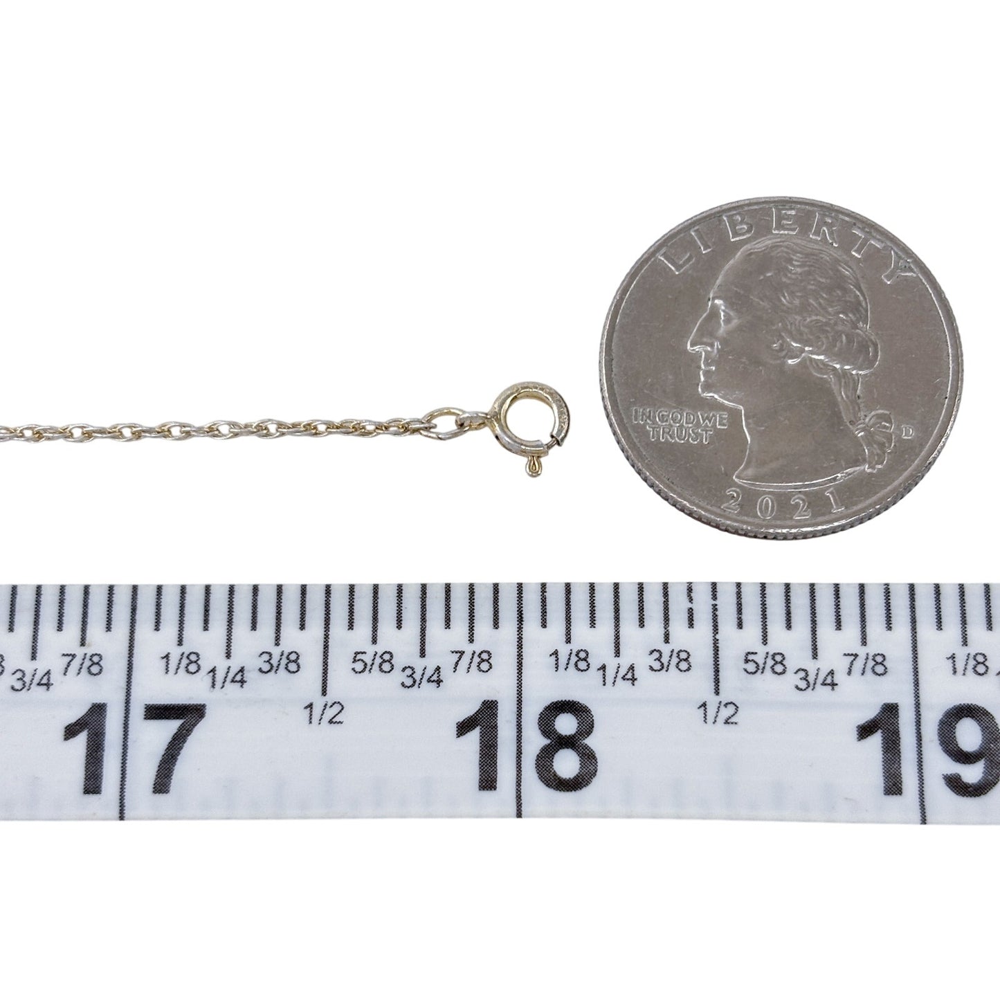 Vintage Sterling Silver 925 Rope Link Chain Necklace 18"