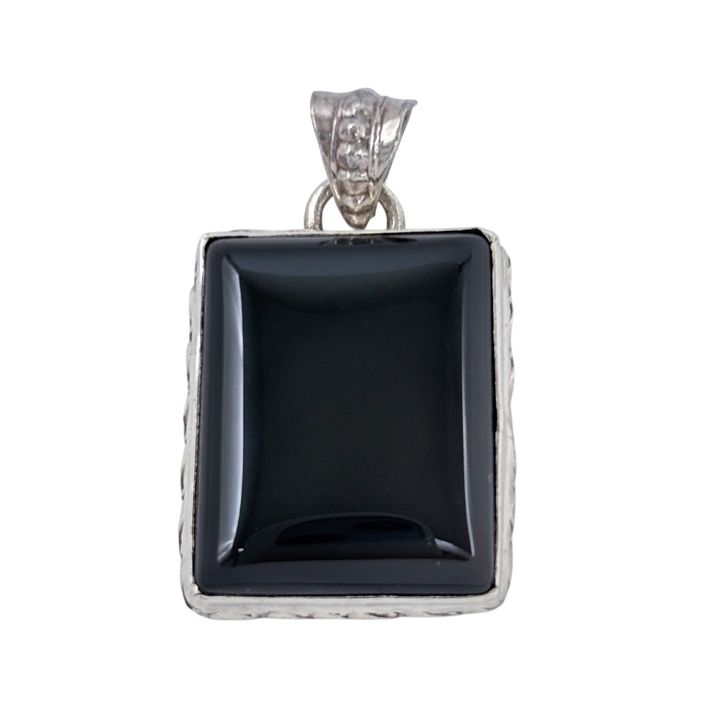 Vintage Sterling Silver 925 Black Onyx Pendant