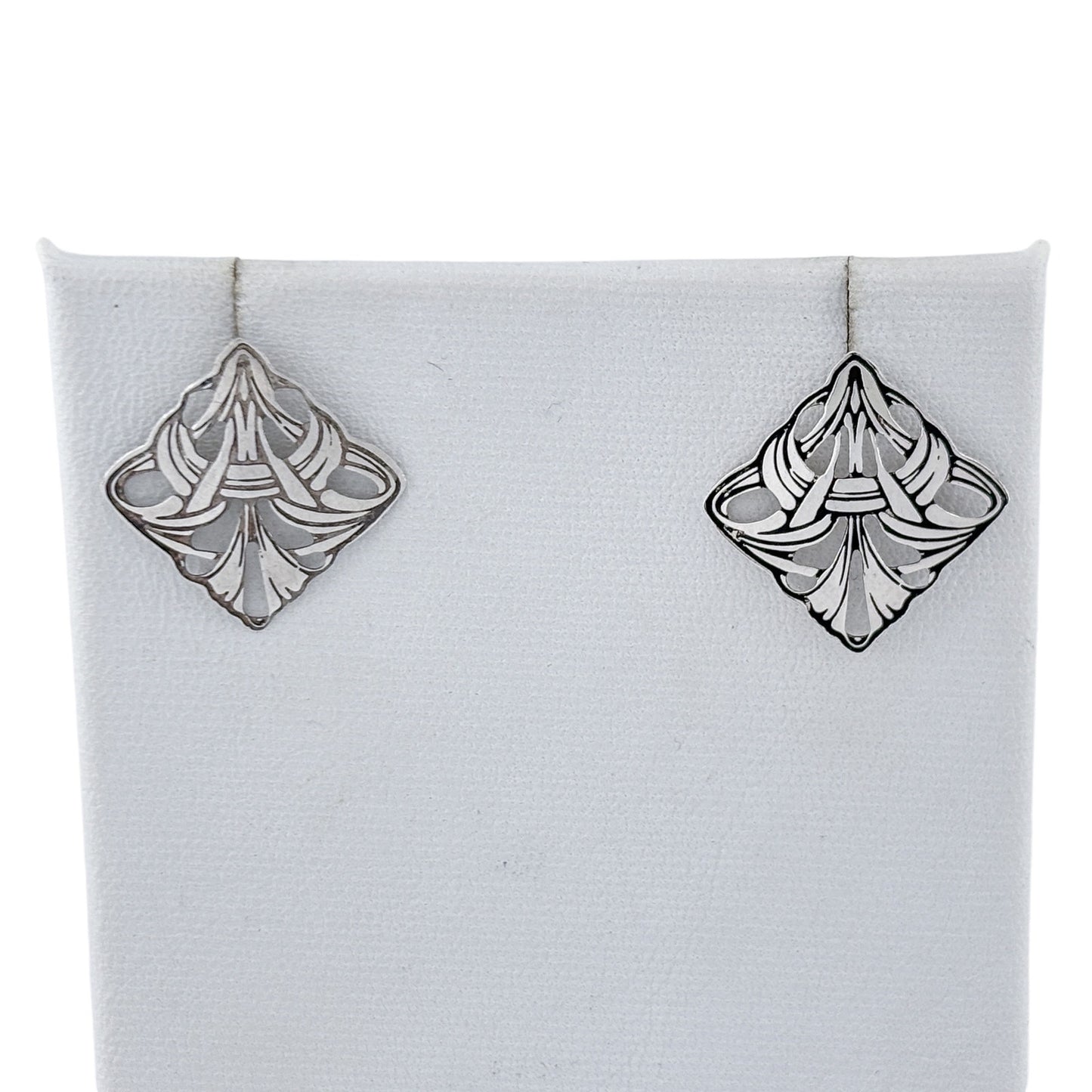 Vintage Sterling Silver 925 Openwork Art Deco Earrings