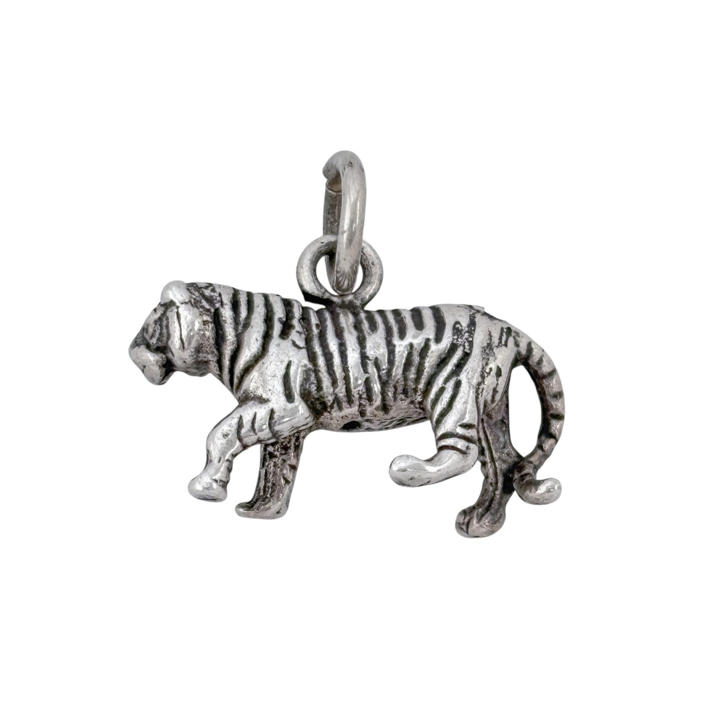 Vintage Sterling Silver 925 Tiger Charm