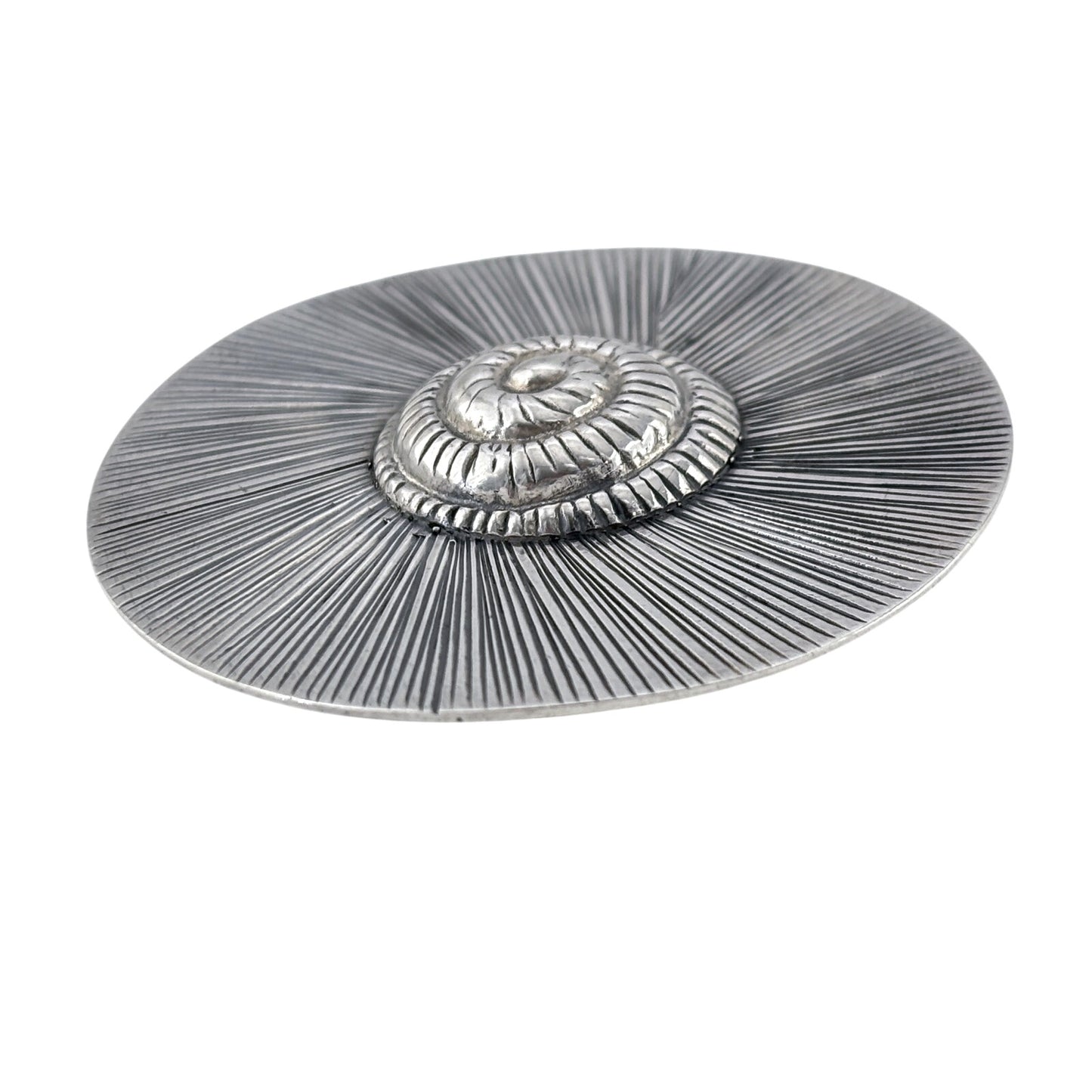 Vintage Sterling Silver 925 Spiral Disk Pendant
