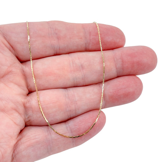 Vintage Danecraft Gold-Tone Sterling Silver 925 Cobra Link Chain Necklace 24"