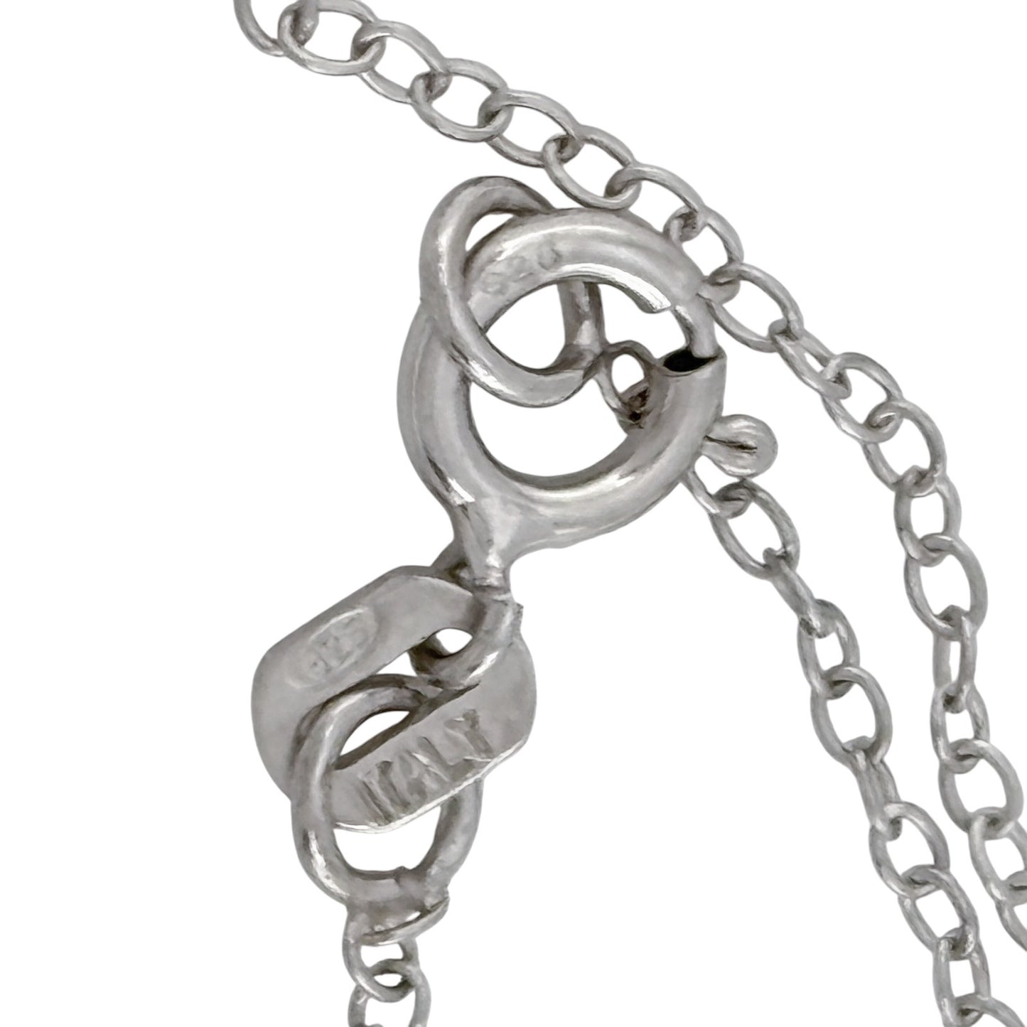 Vintage Italian Sterling Silver 925 Cable Link Chain Necklace 18.5"