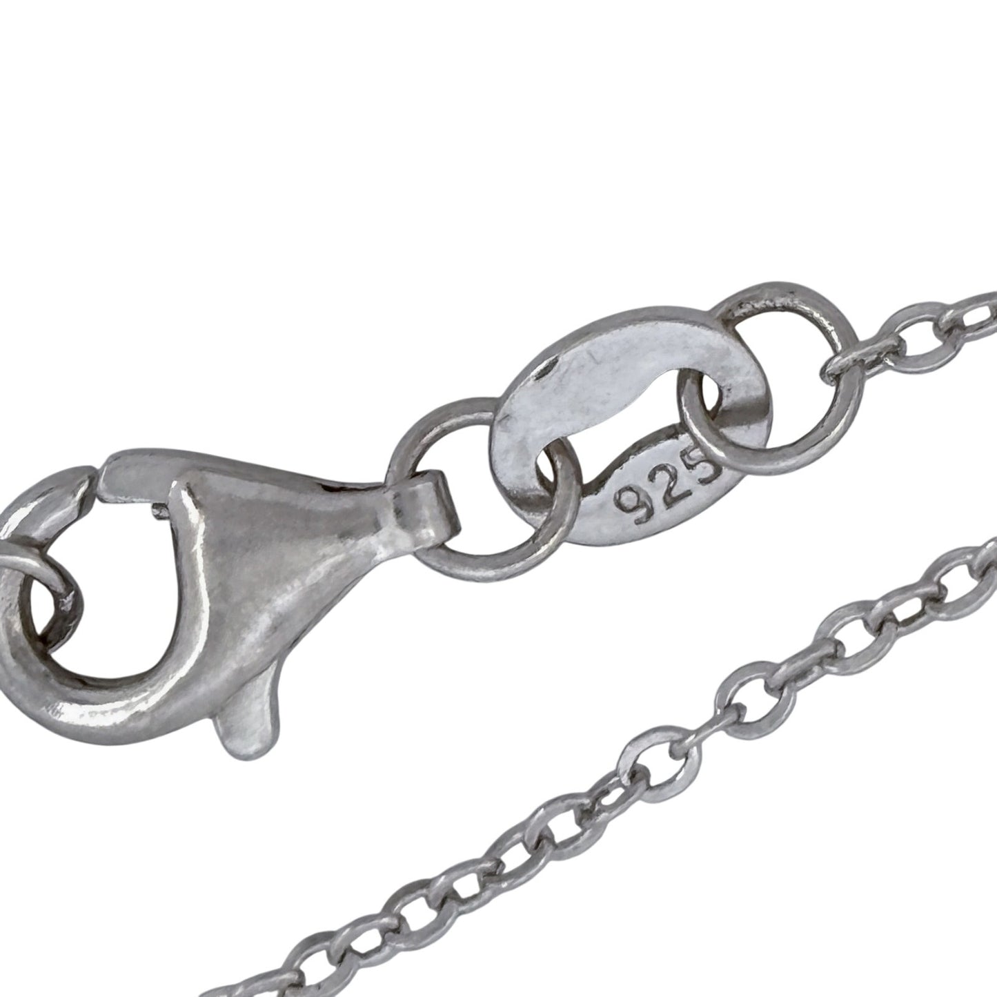 Vintage Sterling Silver 925 Cable Link Chain Necklace 18"