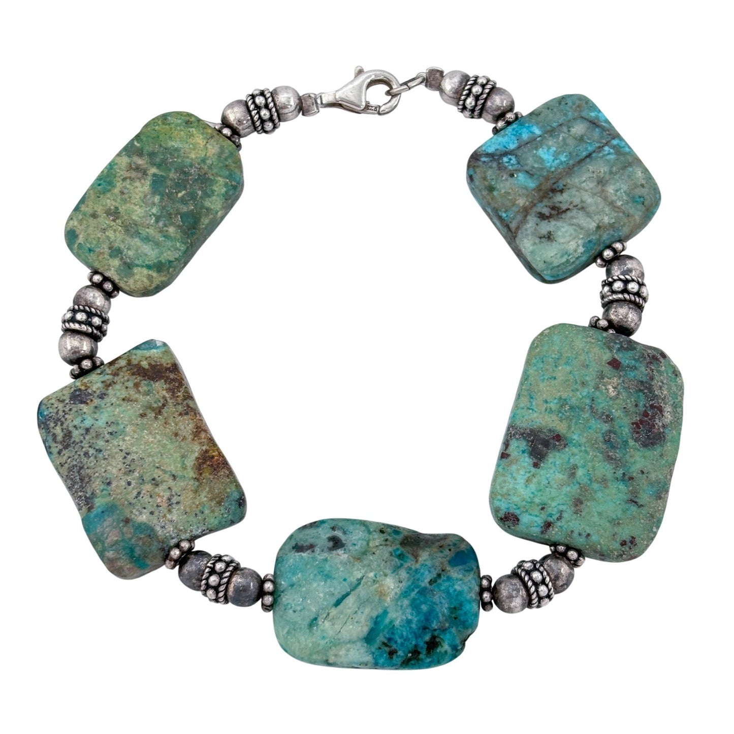 Vintage Sterling Silver 925 Turquoise Bracelet 7"