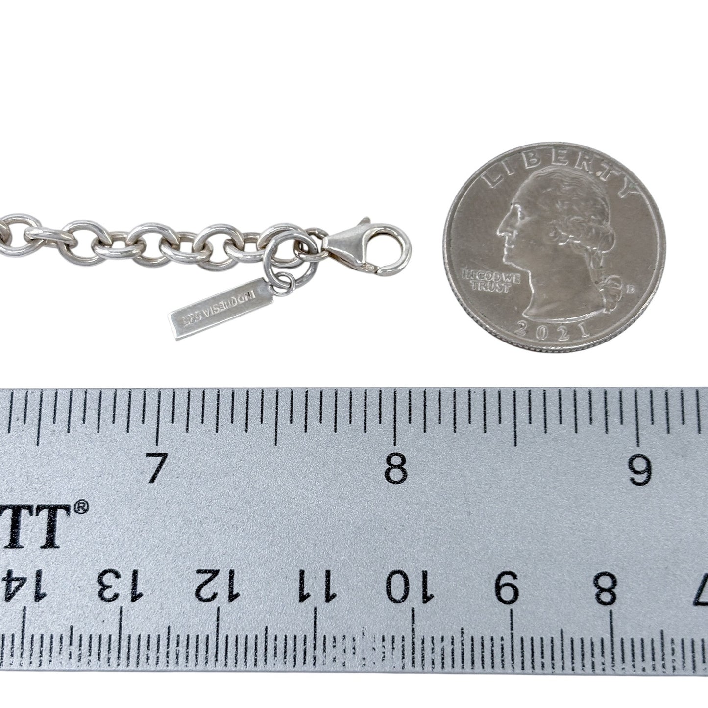 Vintage Sterling Silver 925 Taurus Zodiac Charm Bracelet 8"