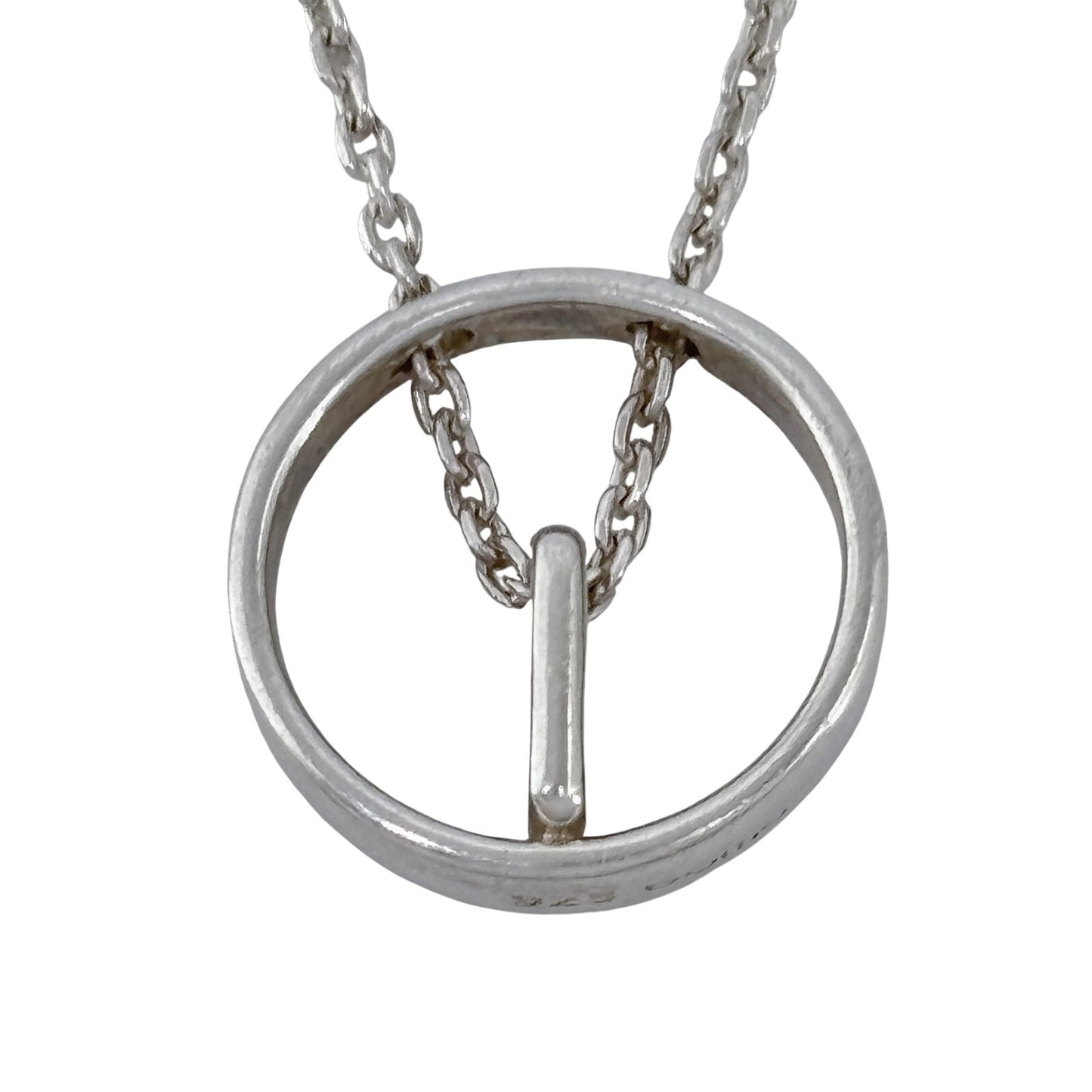Vintage Boma Sterling Silver 925 Circle Pendant Necklace 18", 19", 20"