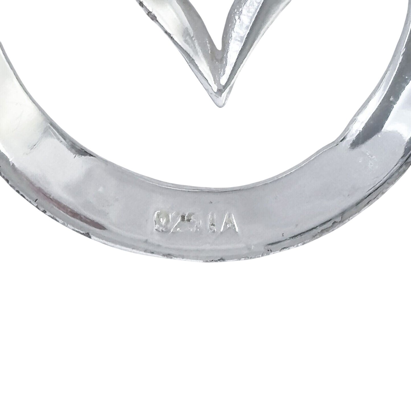 Vintage Sterling Silver 925 Sisters Heart Message Pendant