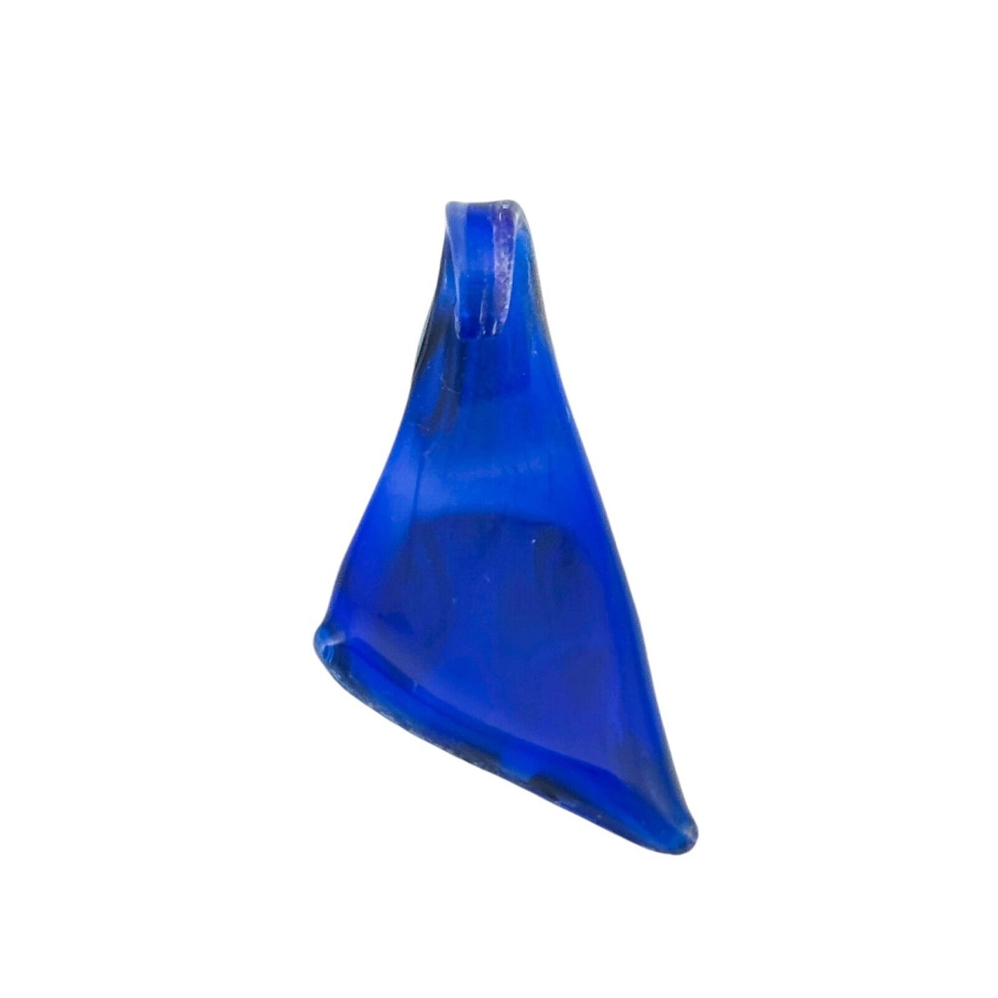 Vintage Abstract Blue Glass Pendant
