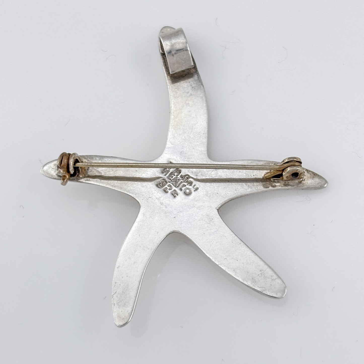 Vintage Sterling Silver 925 Starfish Brooch