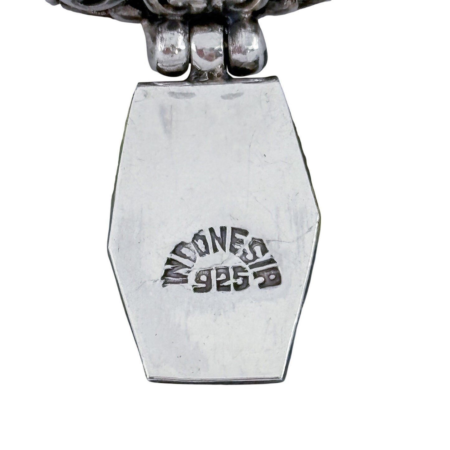 Vintage Bali Sterling Silver 925 Turquoise Abalone Pendant